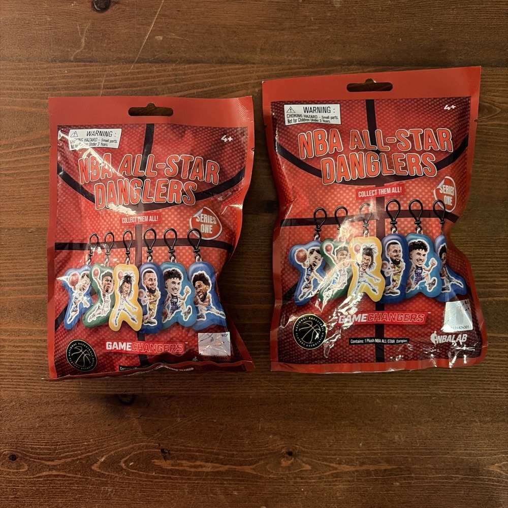 NBA All Star Danglers Series 2 Game Changers - Lot of 2‎ Sealed New Bags